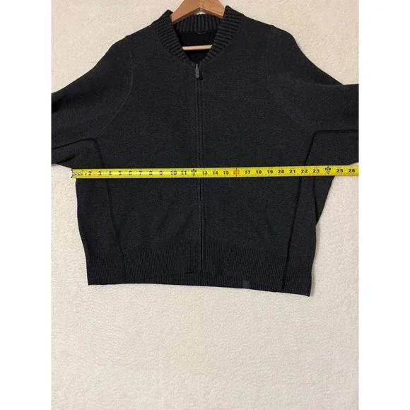 Lululemon Sweater Womens 12 Gray Merino Wool Zip Up Bomber Knit Jacket Cardigan - Picture 7 of 9